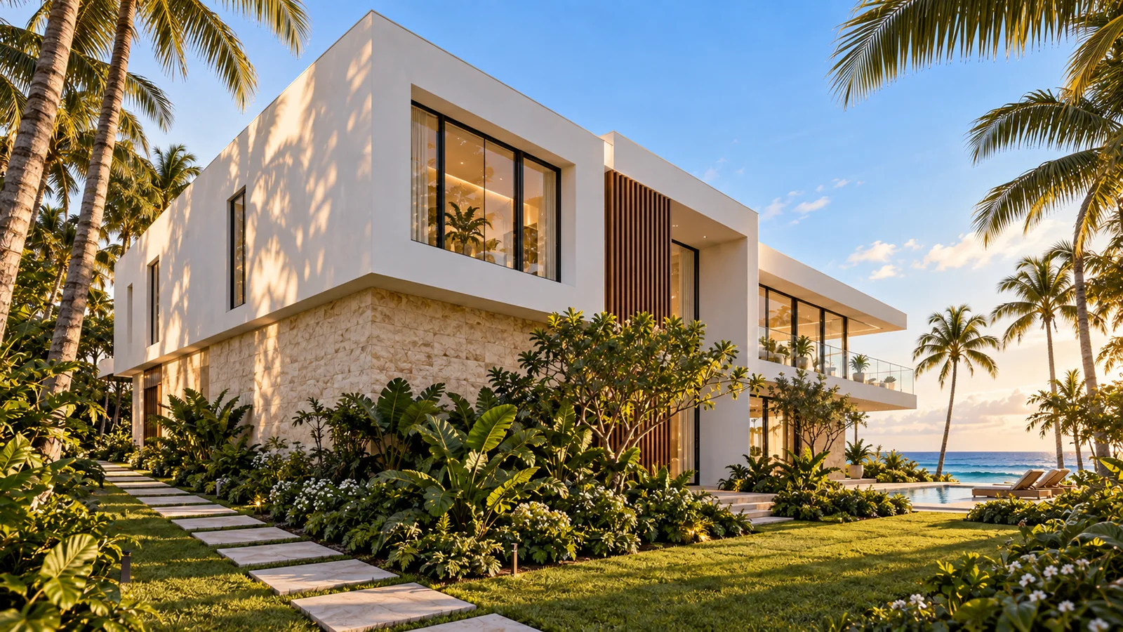 Azure Courtyard Residence — Left; illustrative view