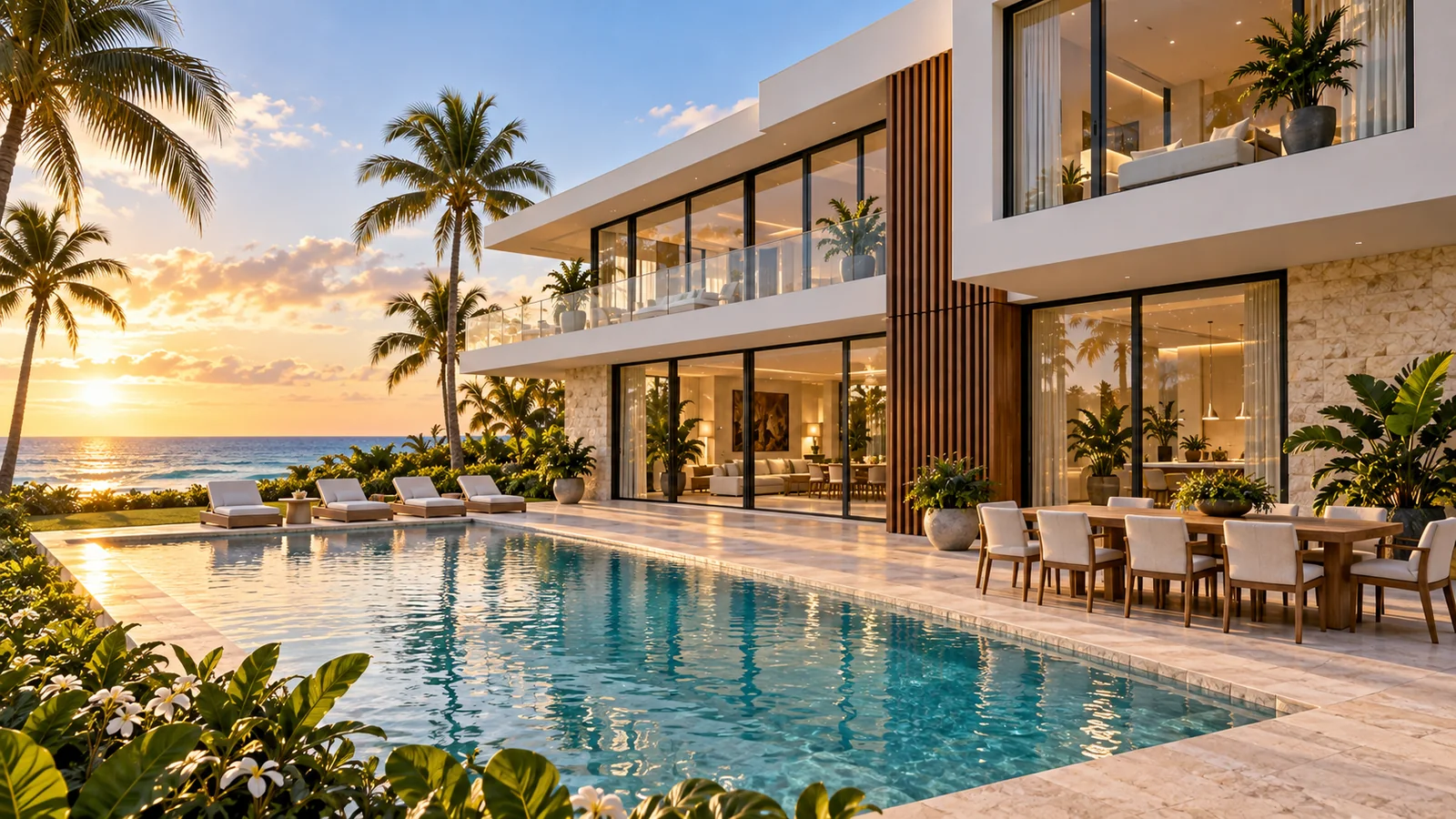 Azure Courtyard Residence — Terrace; illustrative view